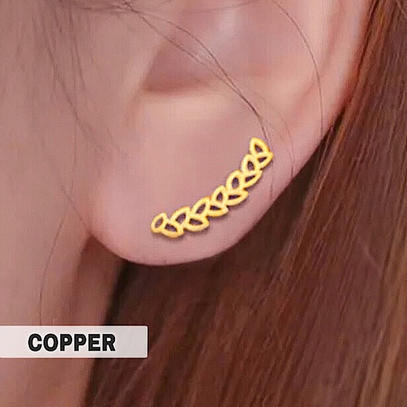 🔵𝟲𝟱%𝗢𝗙𝗙 𝗯𝘂𝗻𝗱𝗹𝗲𝘀 𝟯+🔵 NEW Floral Minimalist Climber Earring - Picture 1 of 16